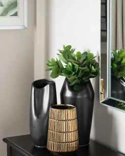 Wazon dekoracyjny QANAWAT Kamionka 22 cm Złoty