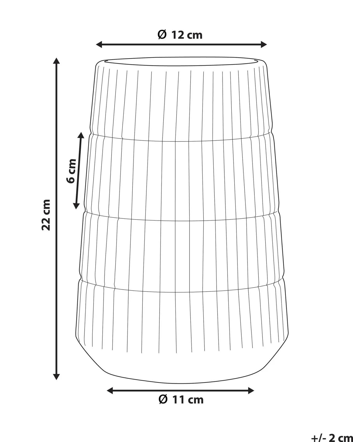 Wazon dekoracyjny QANAWAT Kamionka 22 cm Złoty