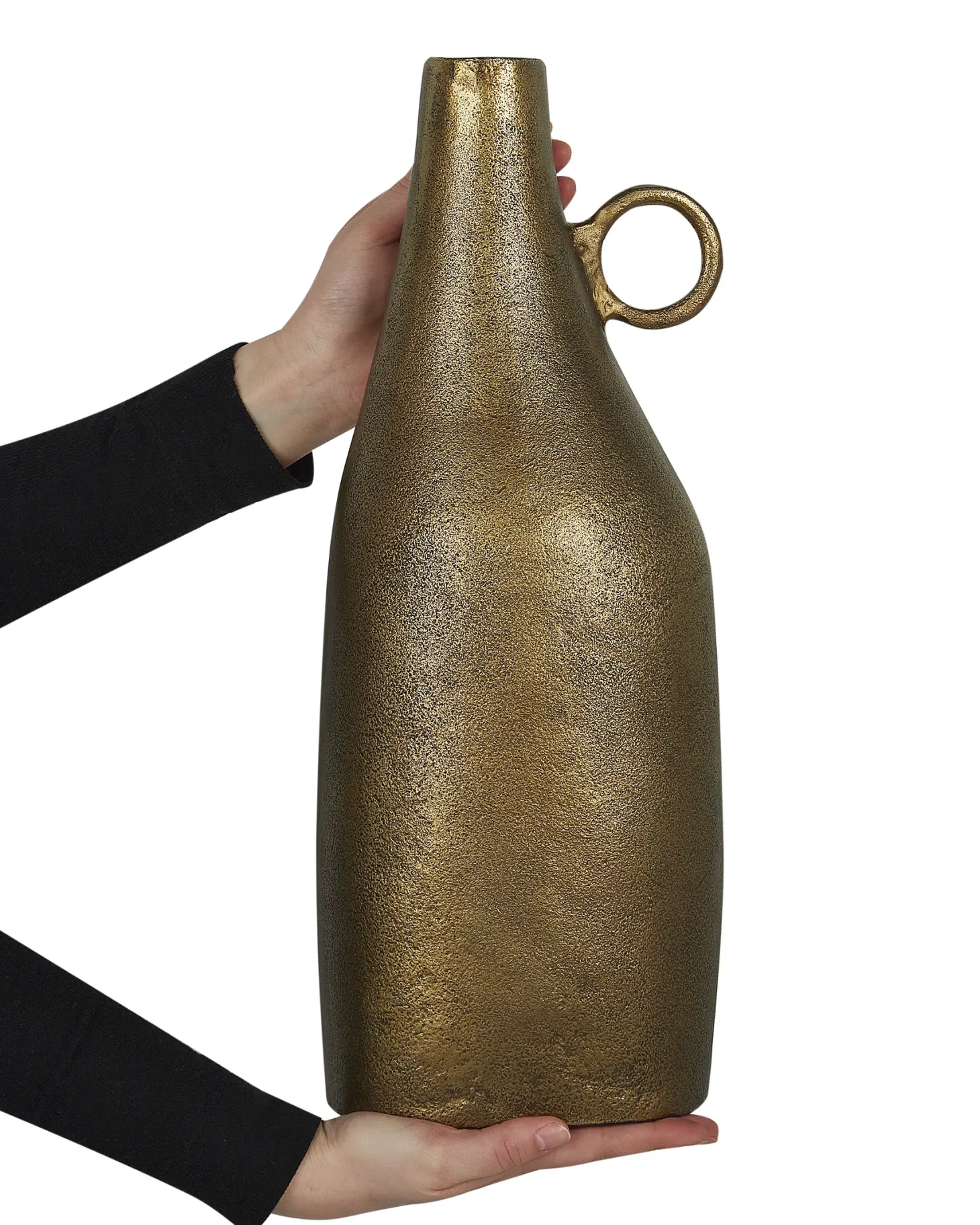 Wazon dekoracyjny SAMBHAR Metal 46 cm Mosiężny