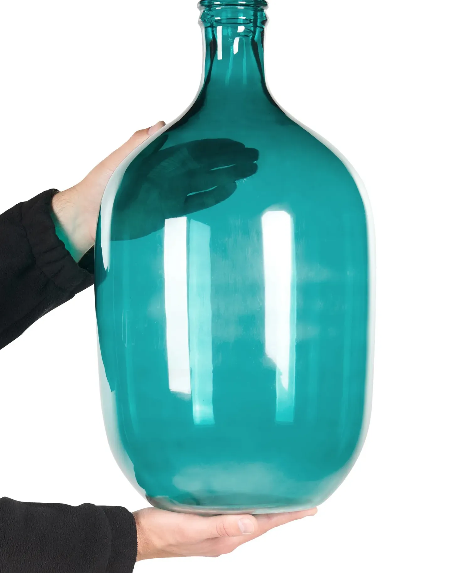 Wazon dekoracyjny SAMOSA Szkło 48 cm Turkusowy