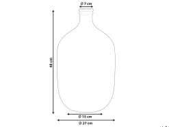 Wazon dekoracyjny SAMOSA Szkło 48 cm Turkusowy