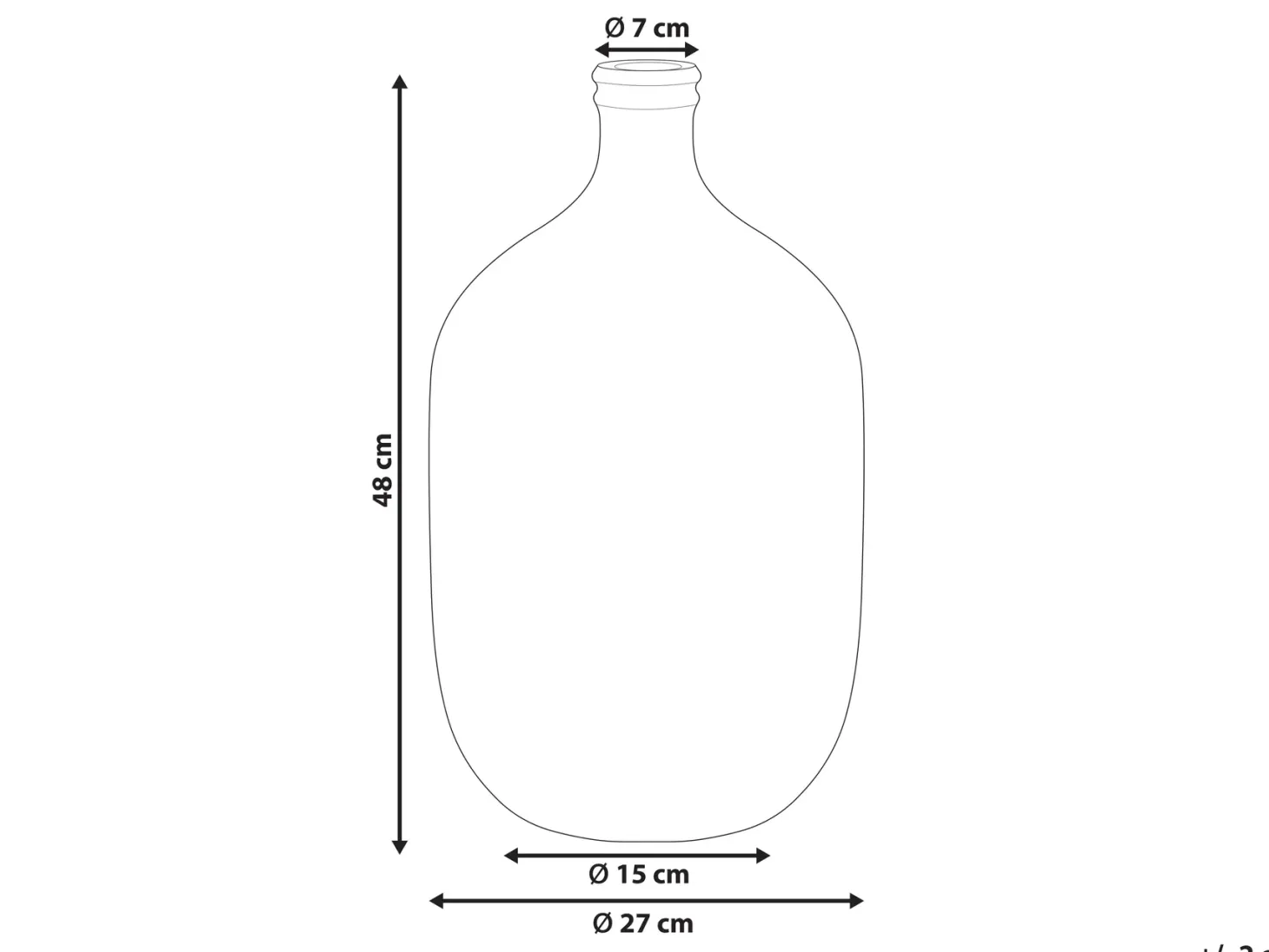 Wazon dekoracyjny SAMOSA Szkło 48 cm Turkusowy