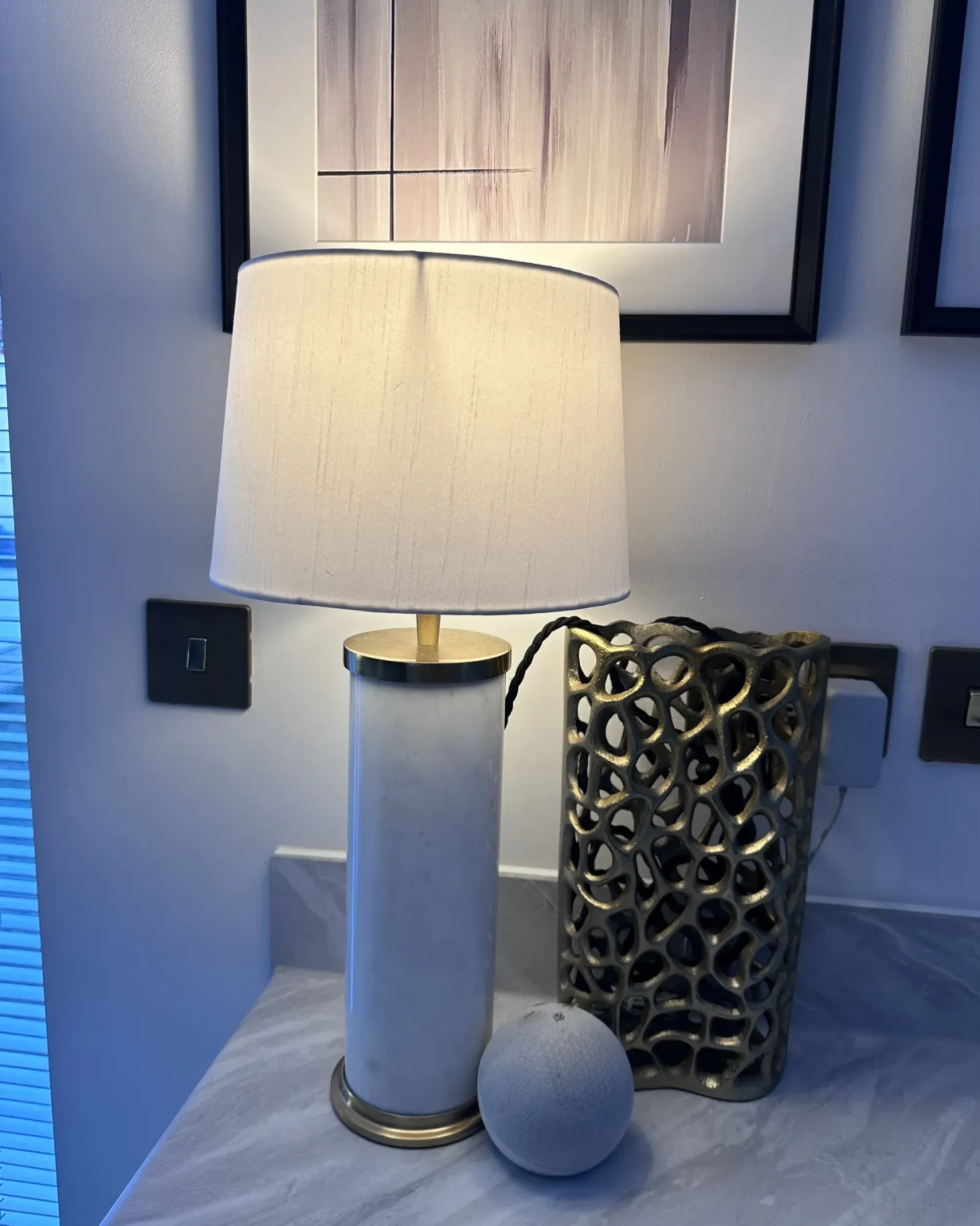 Wazon dekoracyjny SANCHI Metal 33 cm Złoty