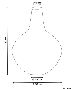 Wazon dekoracyjny SILAU Ceramika 43 cm Niebieski