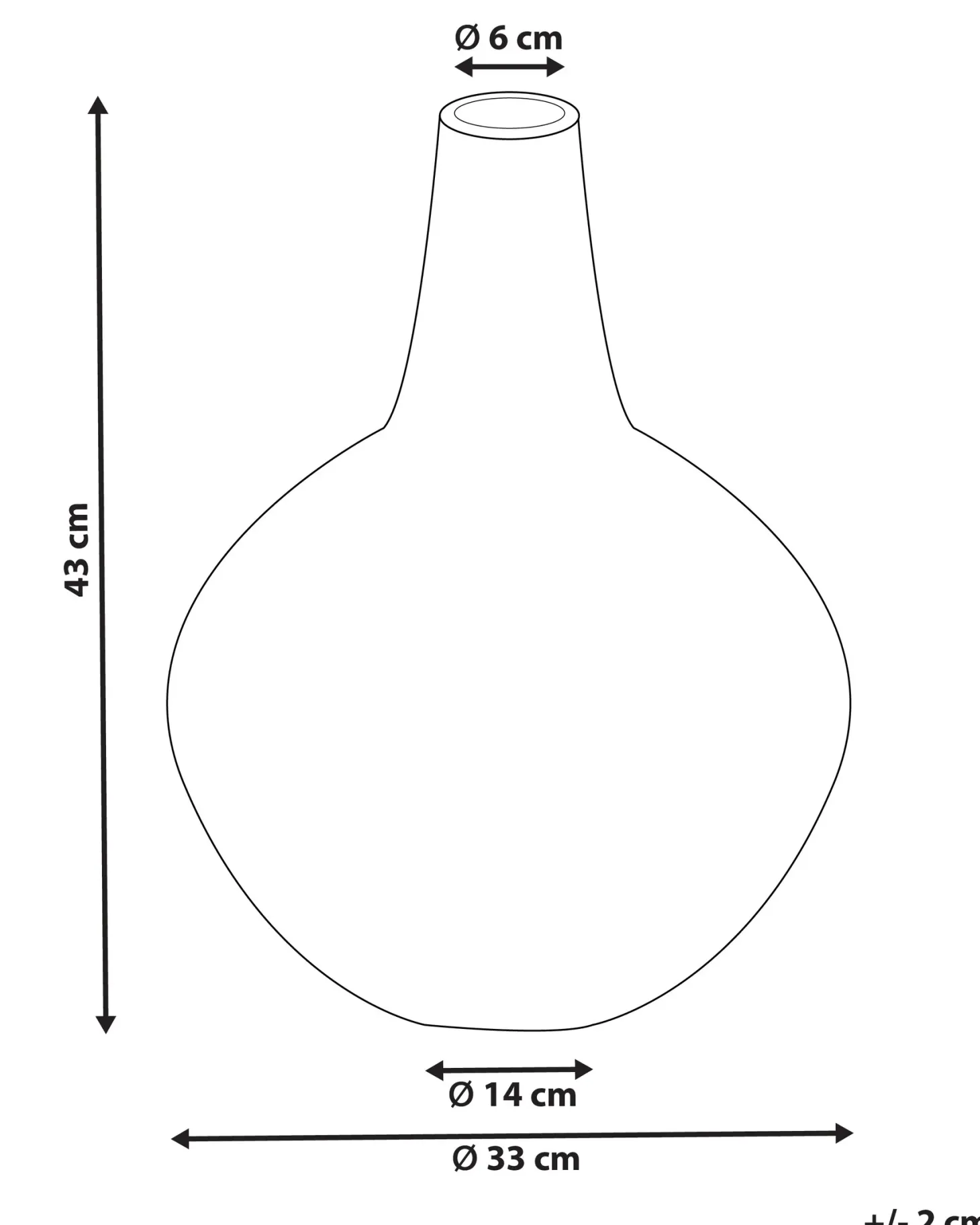 Wazon dekoracyjny SILAU Ceramika 43 cm Niebieski