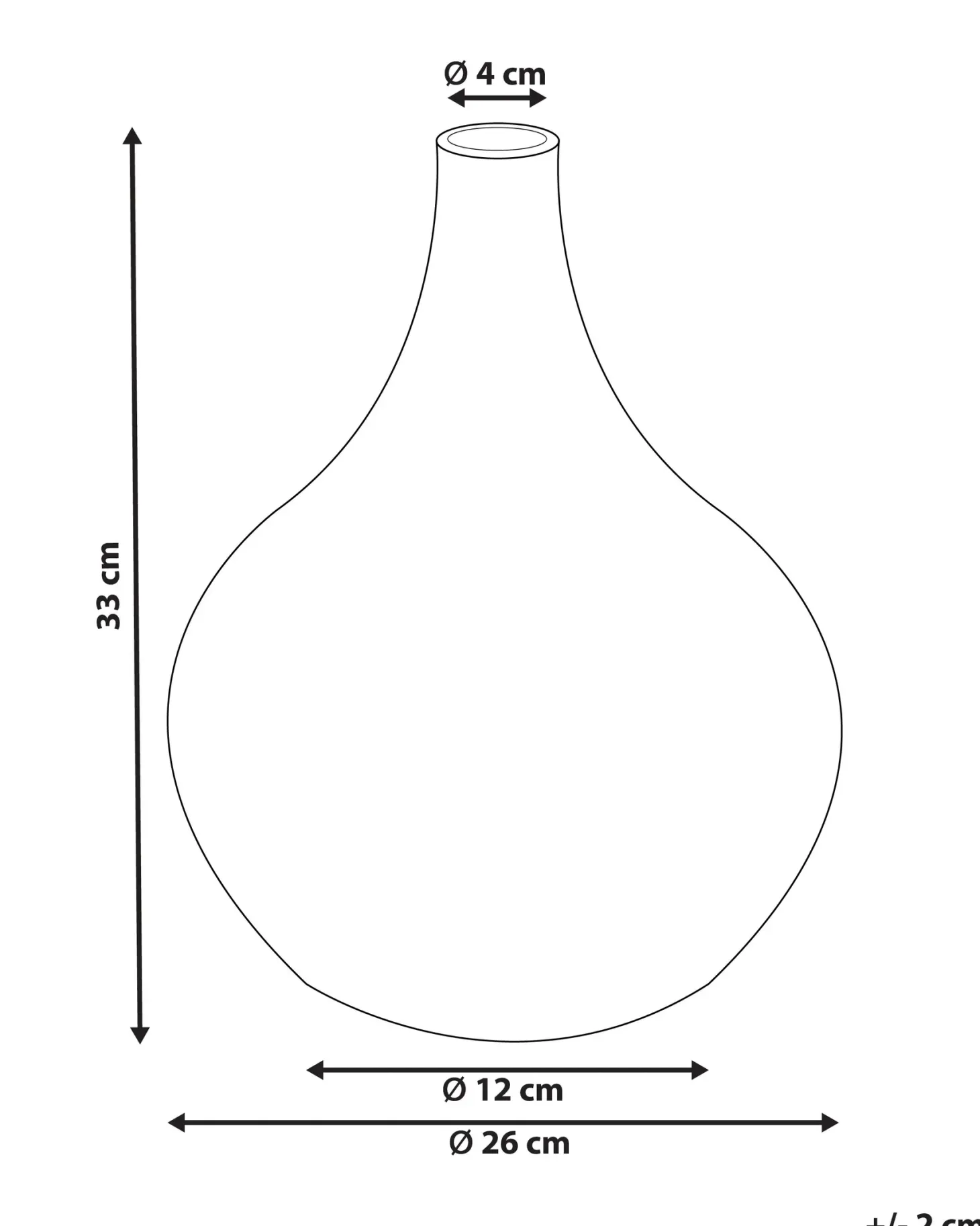Wazon dekoracyjny SIMPANG Ceramika 33 cm Biały