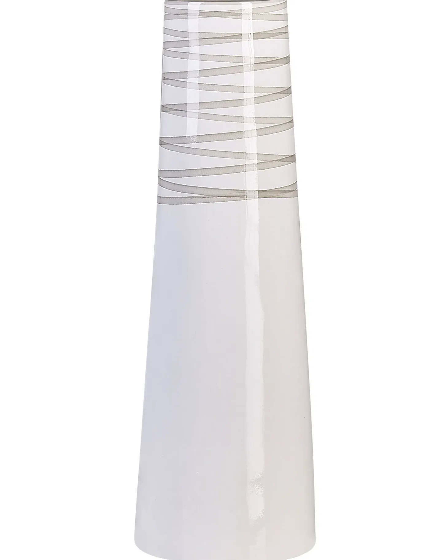 Wazon dekoracyjny TARRAGONA Ceramika 57 cm Biały