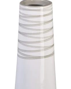 Wazon dekoracyjny TARRAGONA Ceramika 57 cm Biały