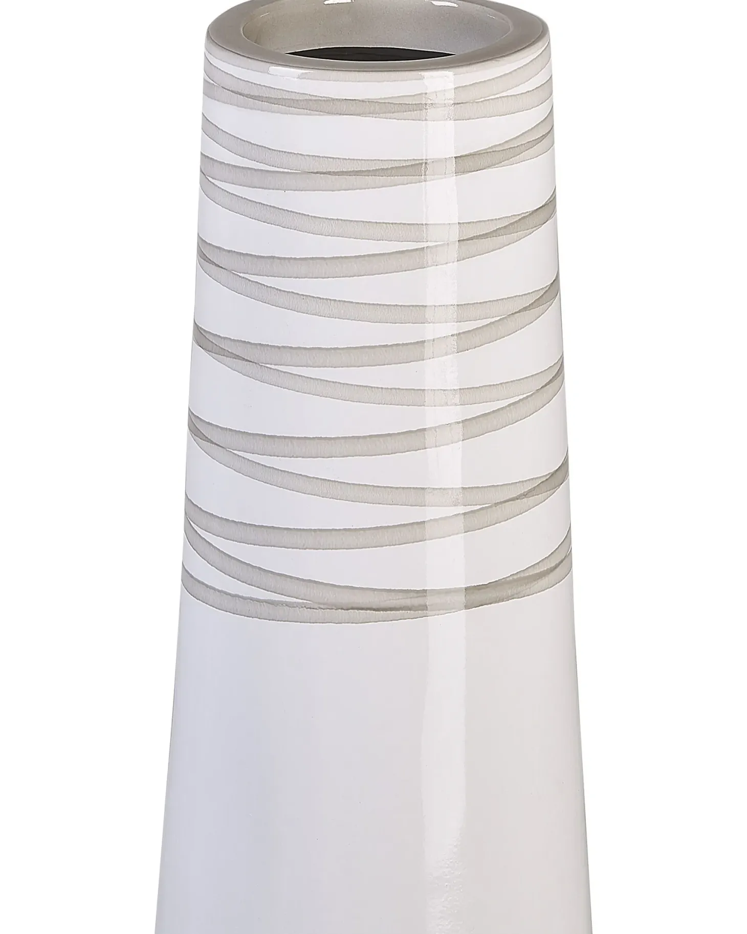 Wazon dekoracyjny TARRAGONA Ceramika 57 cm Biały