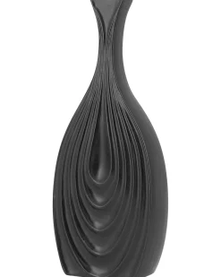 Wazon dekoracyjny THAPSUS Ceramika 39 cm Czarny
