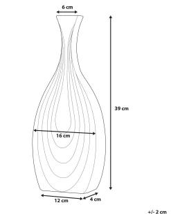 Wazon dekoracyjny THAPSUS Ceramika 39 cm Biały