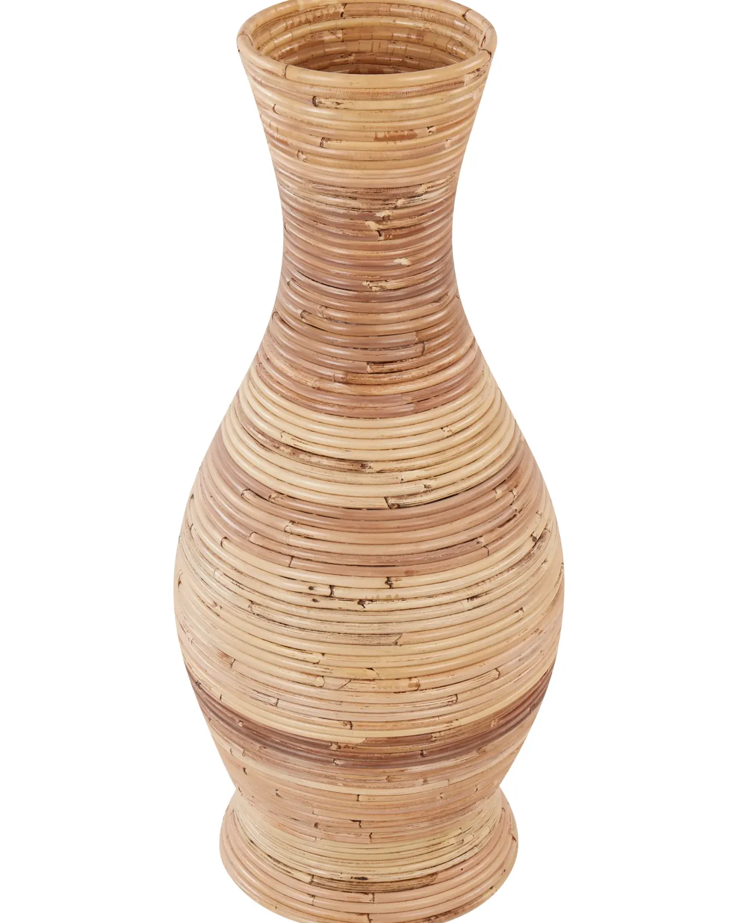 Wazon dekoracyjny TRINISA Rattan 70 cm Naturalny