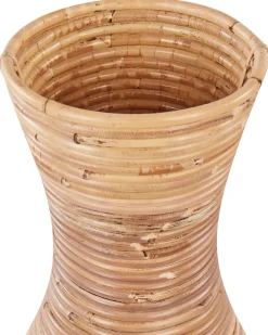 Wazon dekoracyjny TRINISA Rattan 70 cm Naturalny
