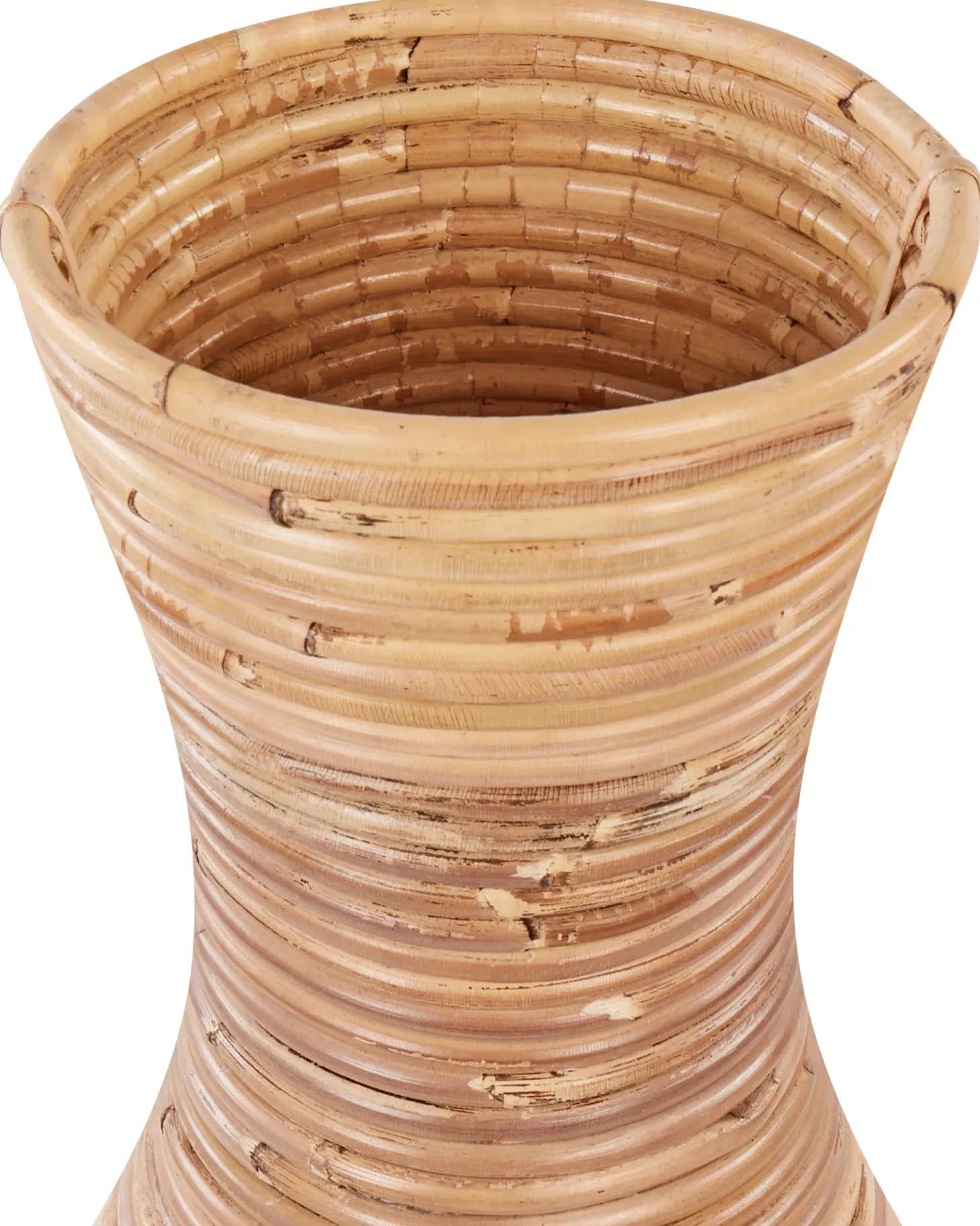 Wazon dekoracyjny TRINISA Rattan 70 cm Naturalny