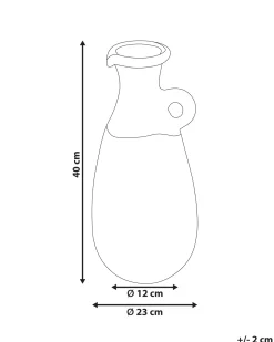 Wazon dekoracyjny VELIA Ceramika 40 cm Niebieski