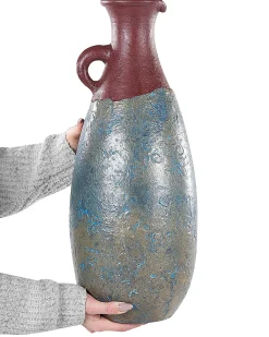 Wazon dekoracyjny VELIA Ceramika 50 cm Niebieski