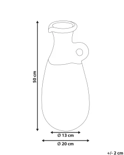Wazon dekoracyjny VELIA Ceramika 50 cm Niebieski