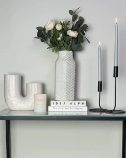 Wazon dekoracyjny XANTHOS Kamionka 32 cm Biały