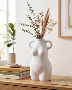 Wazon na kwiaty AIGIO Ceramika 25 cm Biały