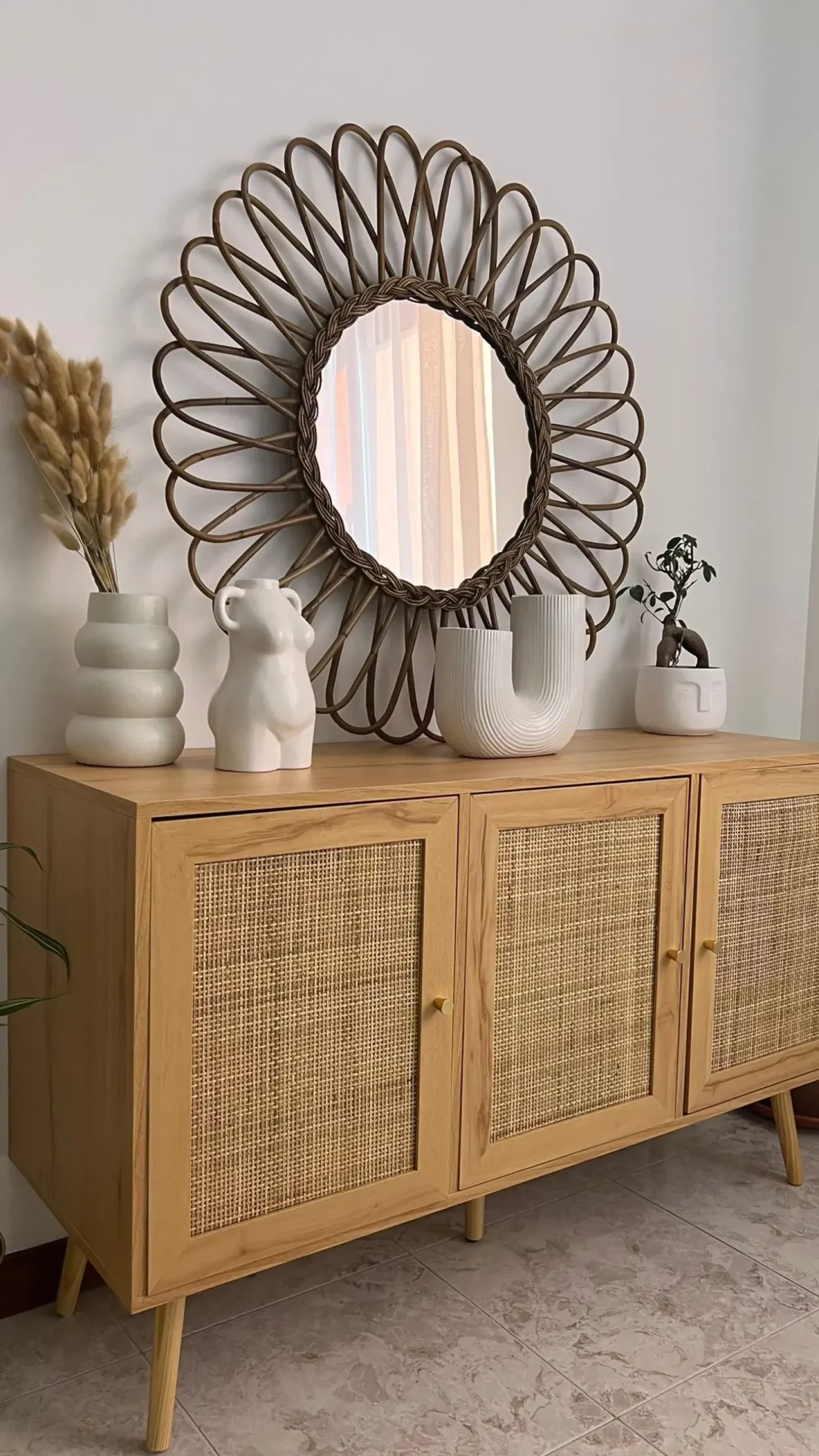 Wazon na kwiaty AIGIO Ceramika 25 cm Biały
