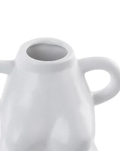 Wazon na kwiaty AIGIO Ceramika 25 cm Biały