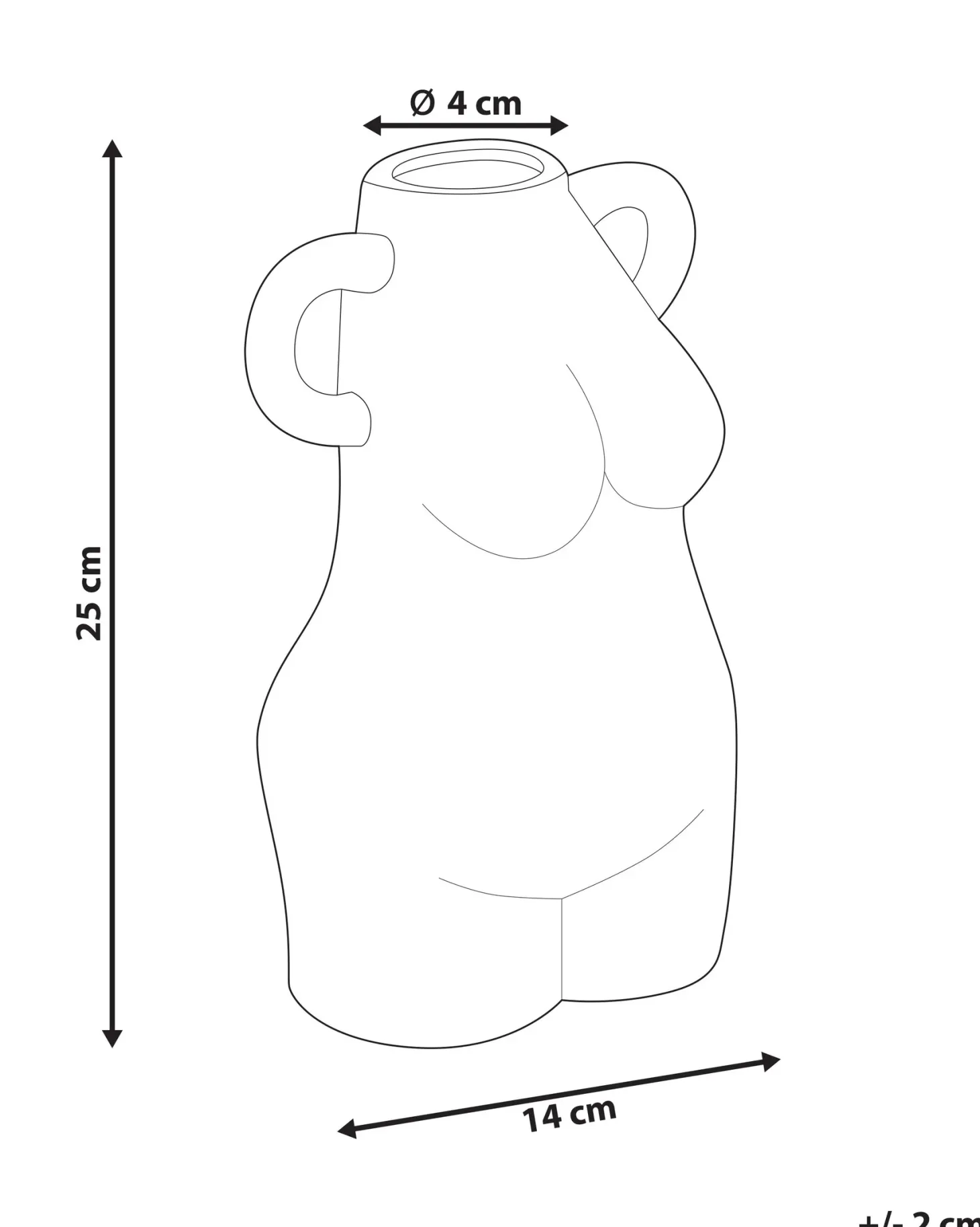 Wazon na kwiaty AIGIO Ceramika 25 cm Biały