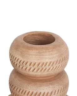 Wazon na kwiaty ALMIROS Ceramika 51 cm Jasnobrązowy