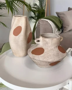 Wazon na kwiaty ALOSIDAE Kamionka 19 cm Jasnobeżowy