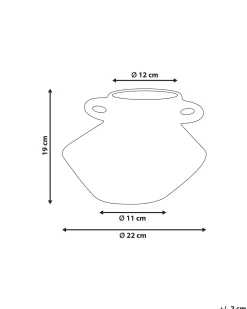 Wazon na kwiaty ALOSIDAE Kamionka 19 cm Jasnobeżowy