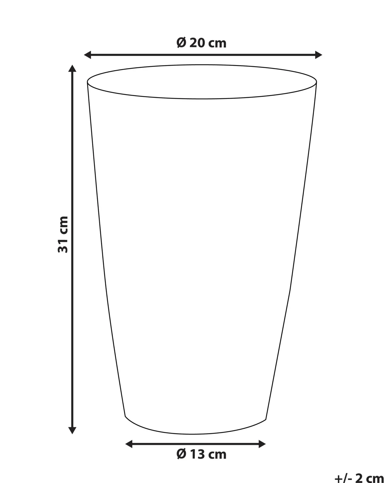Wazon na kwiaty AMRIT Metal 31 cm Złoty