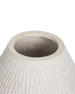 Wazon na kwiaty ARUNCUS Ceramika 30 cm Beżowy