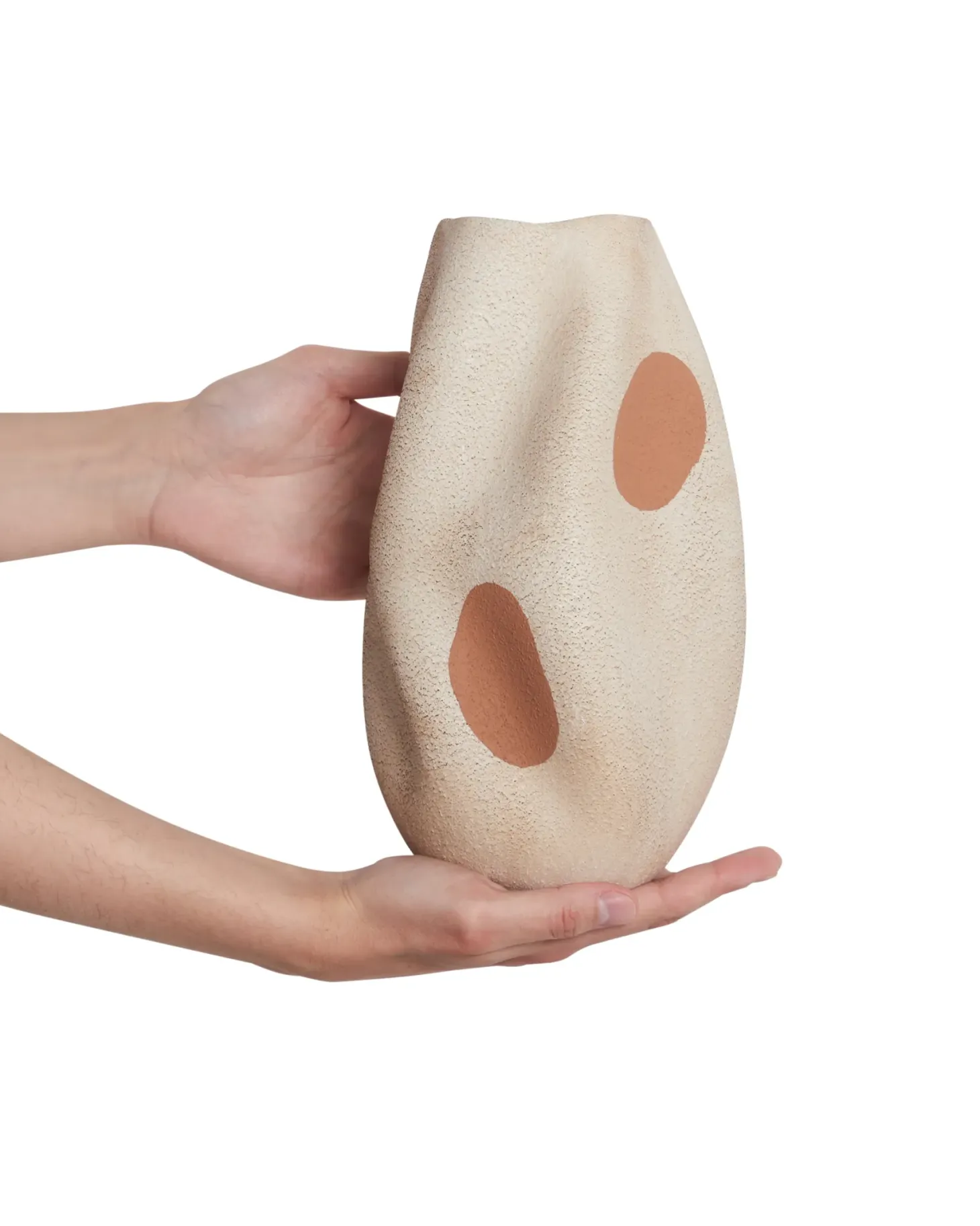 Wazon na kwiaty BATOIDEA Kamionka 25 cm Jasnobeżowy