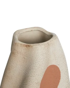 Wazon na kwiaty BATOIDEA Kamionka 25 cm Jasnobeżowy