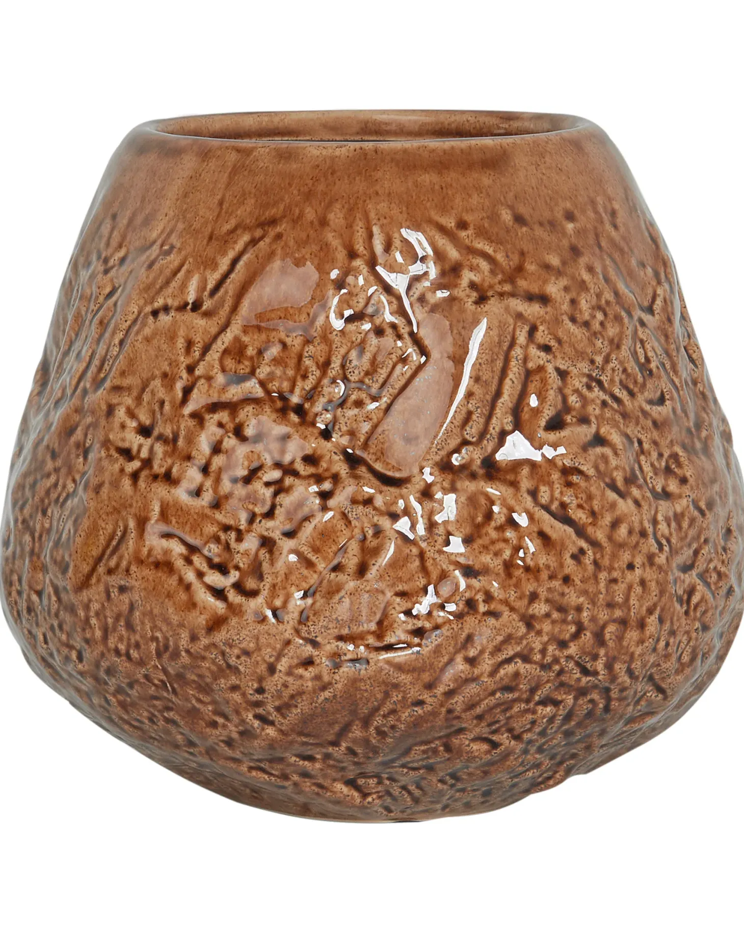 Wazon na kwiaty BETTA Kamionka 22 cm Brązowy