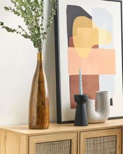 Wazon na kwiaty BURGOS Ceramika 52 cm Brązowy