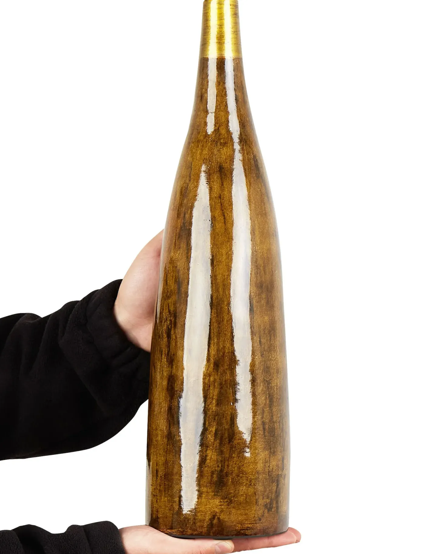 Wazon na kwiaty BURGOS Ceramika 52 cm Brązowy