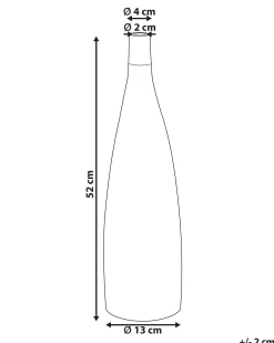 Wazon na kwiaty BURGOS Ceramika 52 cm Brązowy
