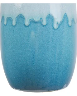 Wazon na kwiaty CHALCIS Kamionka 25 cm Niebieski