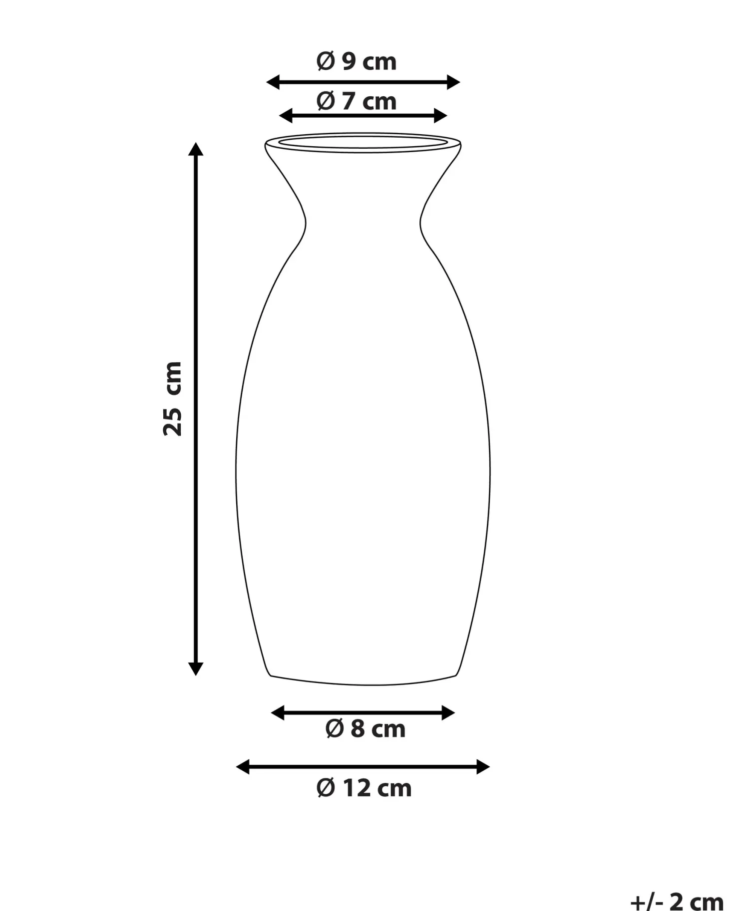 Wazon na kwiaty CHALCIS Kamionka 25 cm Niebieski