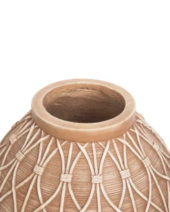 Wazon na kwiaty DOMOKOS Ceramika 38 cm Jasnobrązowy
