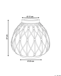 Wazon na kwiaty DOMOKOS Ceramika 38 cm Jasnobrązowy
