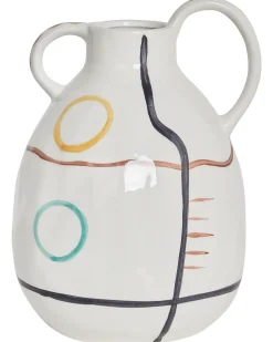 Wazon na kwiaty DORY Kamionka 28 cm Biały
