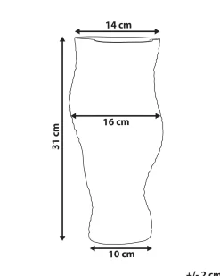 Wazon na kwiaty DYTIKO Szkło 31 cm Szary