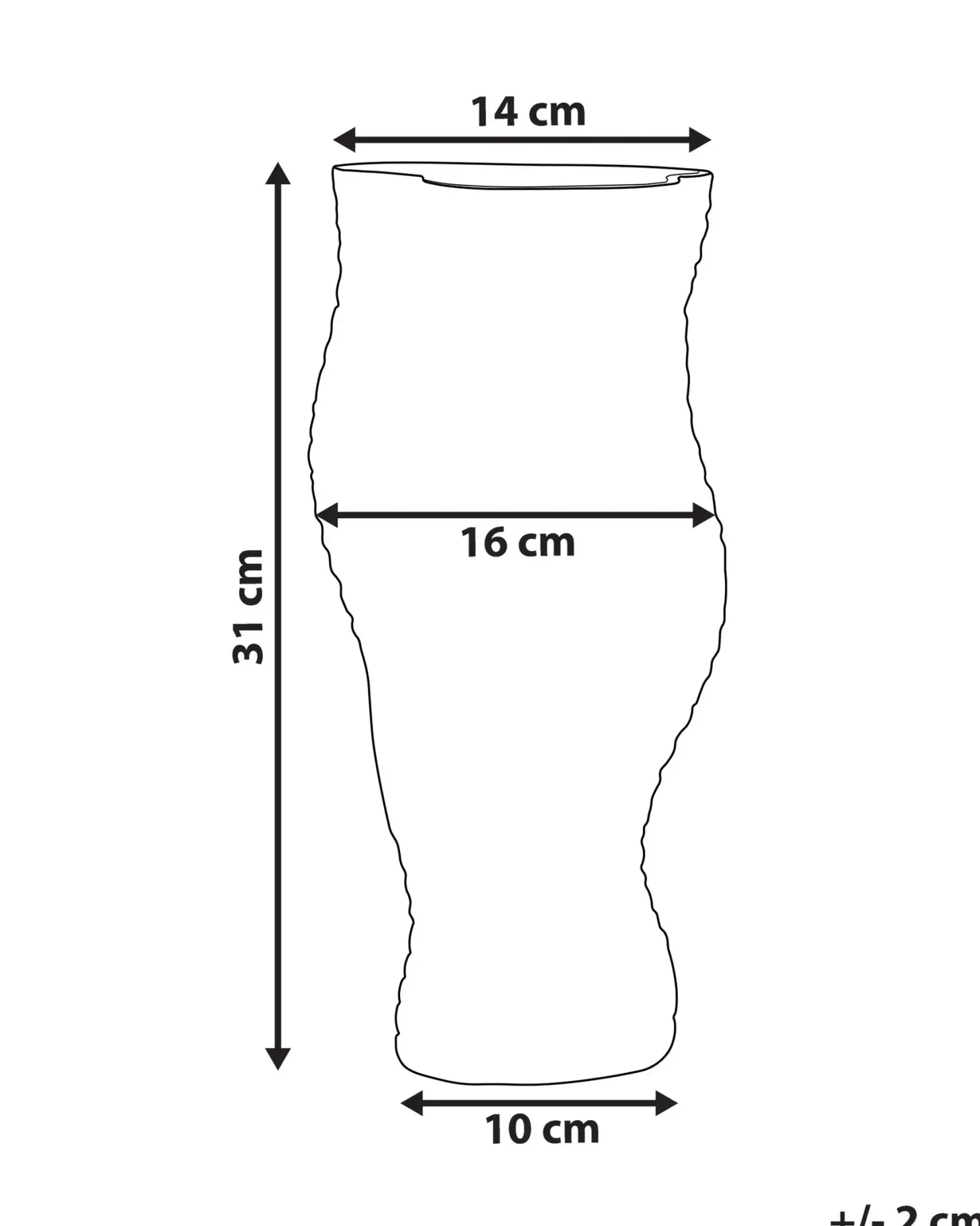 Wazon na kwiaty DYTIKO Szkło 31 cm Szary