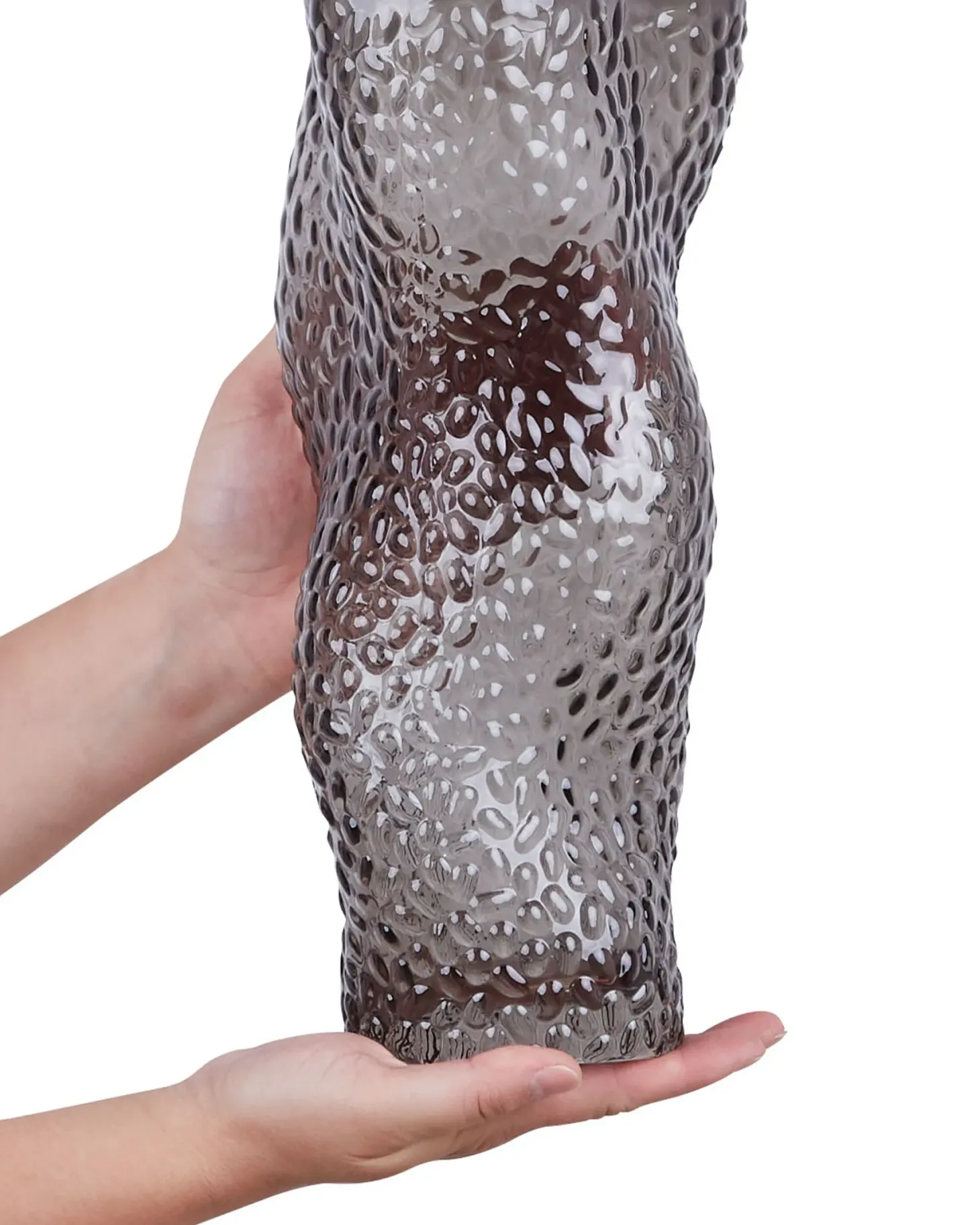 Wazon na kwiaty DYTIKO Szkło 31 cm Szary