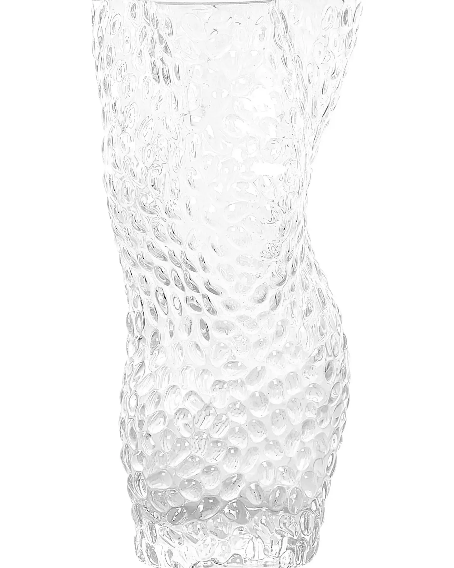 Wazon na kwiaty ELATOS Szkło 23 cm Przezroczysty