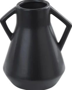 Wazon na kwiaty FERMI Ceramika 20 cm Czarny