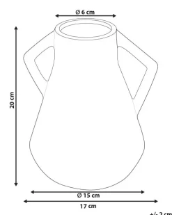 Wazon na kwiaty FERMI Ceramika 20 cm Czarny
