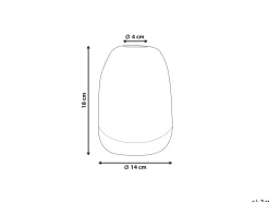 Wazon na kwiaty FYSKA Szkło 18 cm Ciemnoszary