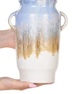 Wazon na kwiaty GERRHA Kamionka 25 cm Błękitny